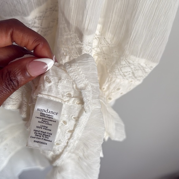 Sundance Zellie eyelet dress ivory XLP - Picture 7 of 12